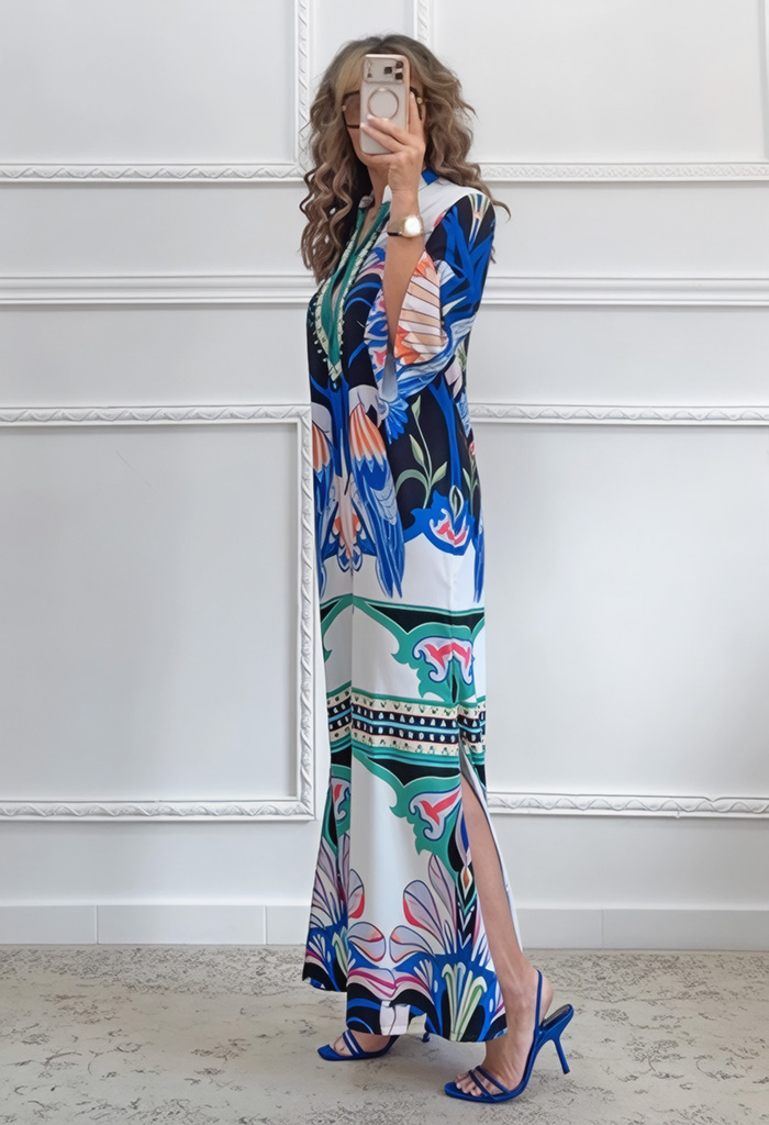 Μακρύ καφτάνι με print