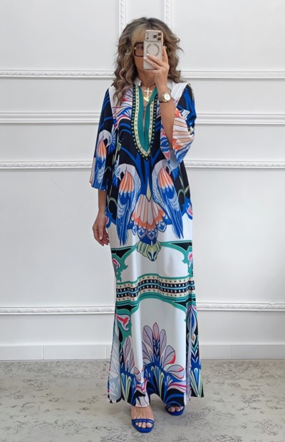 Μακρύ καφτάνι με print