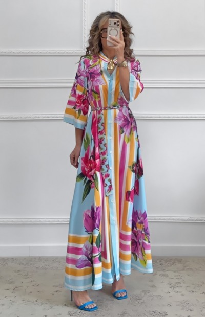 Μακρύ φόρεμα με print