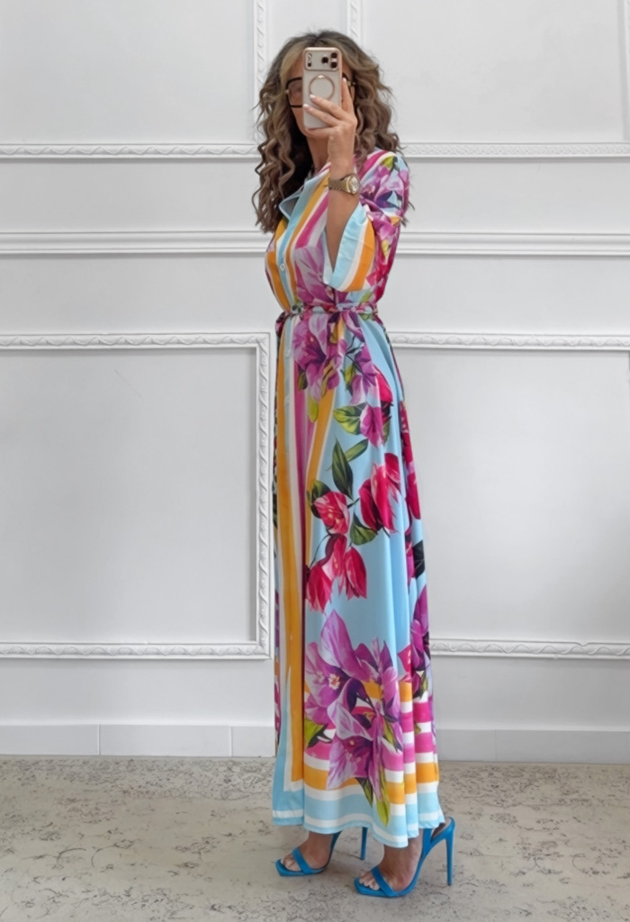 Μακρύ φόρεμα με print