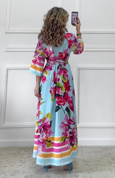 Μακρύ φόρεμα με print