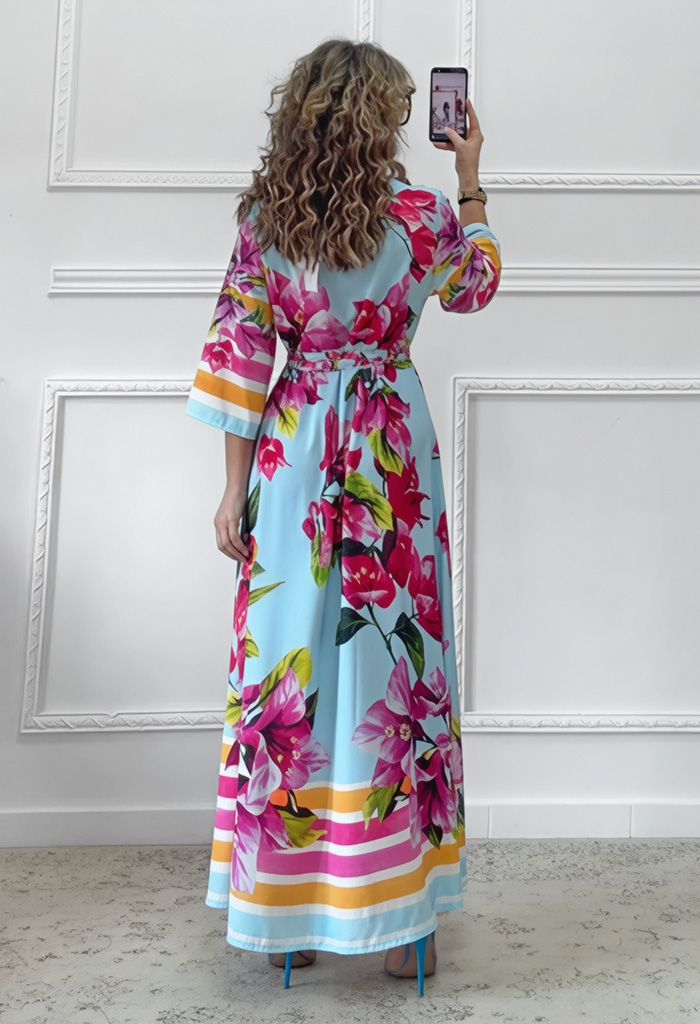 Μακρύ φόρεμα με print