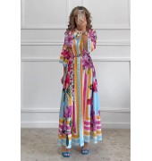 Μακρύ φόρεμα με print