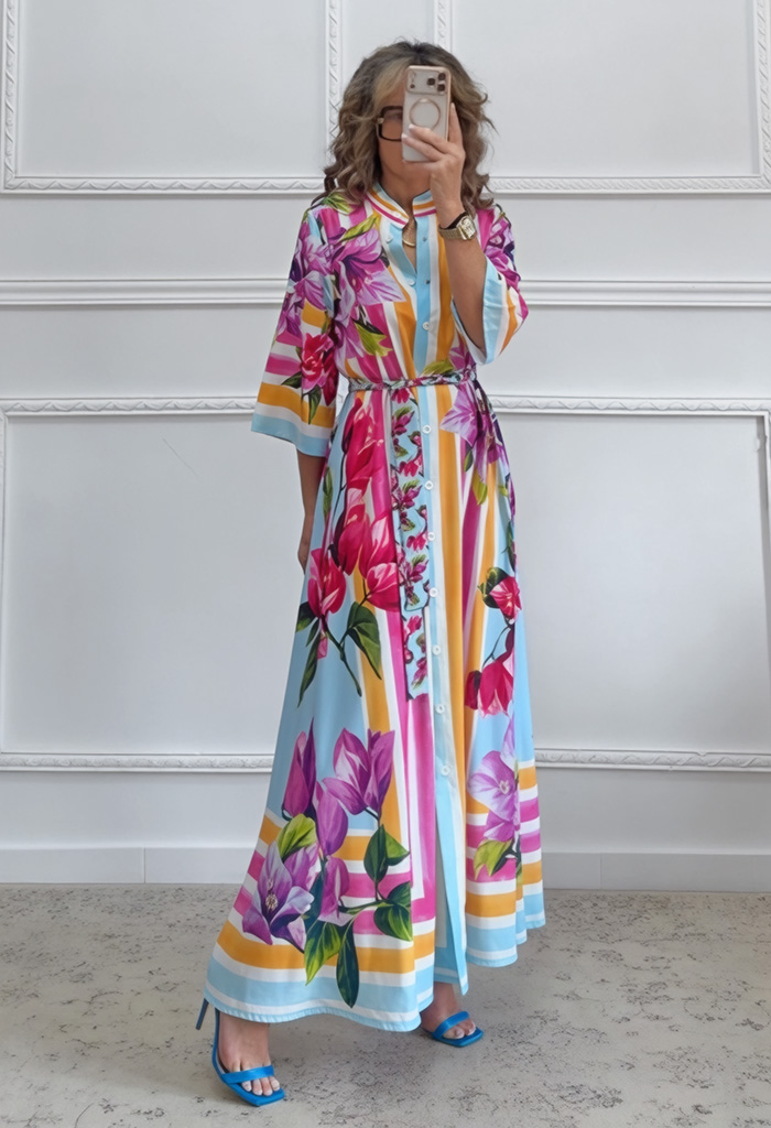 Μακρύ φόρεμα με print