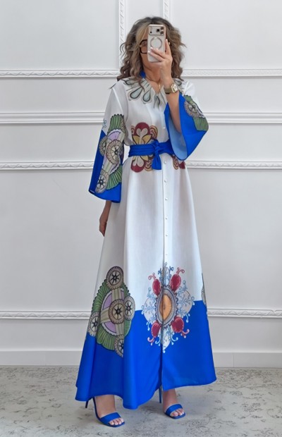 Μακρύ φόρεμα με print