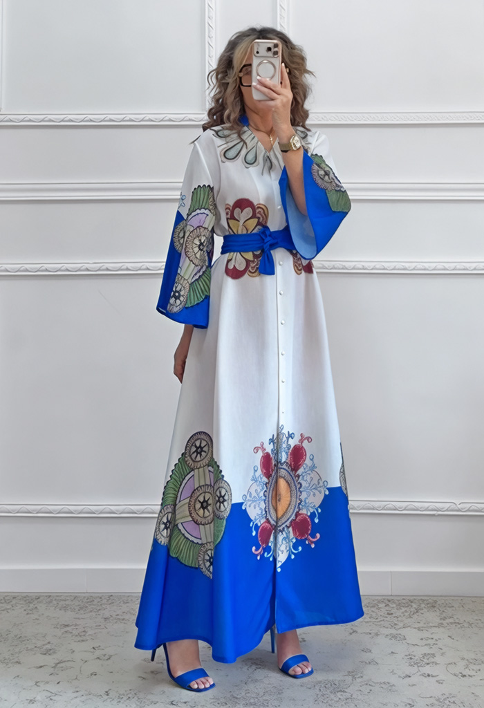 Μακρύ φόρεμα με print