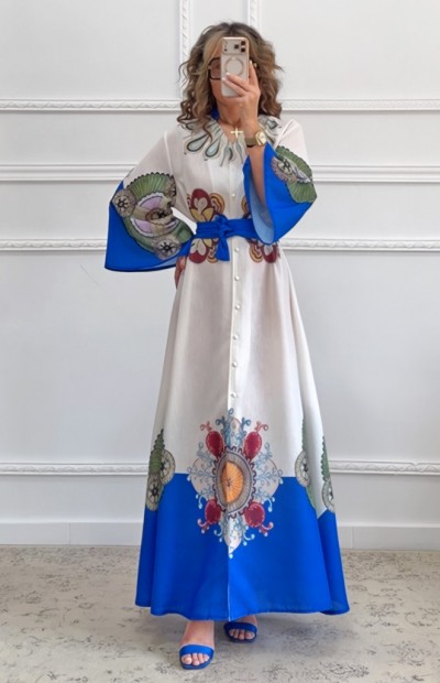 Μακρύ φόρεμα με print