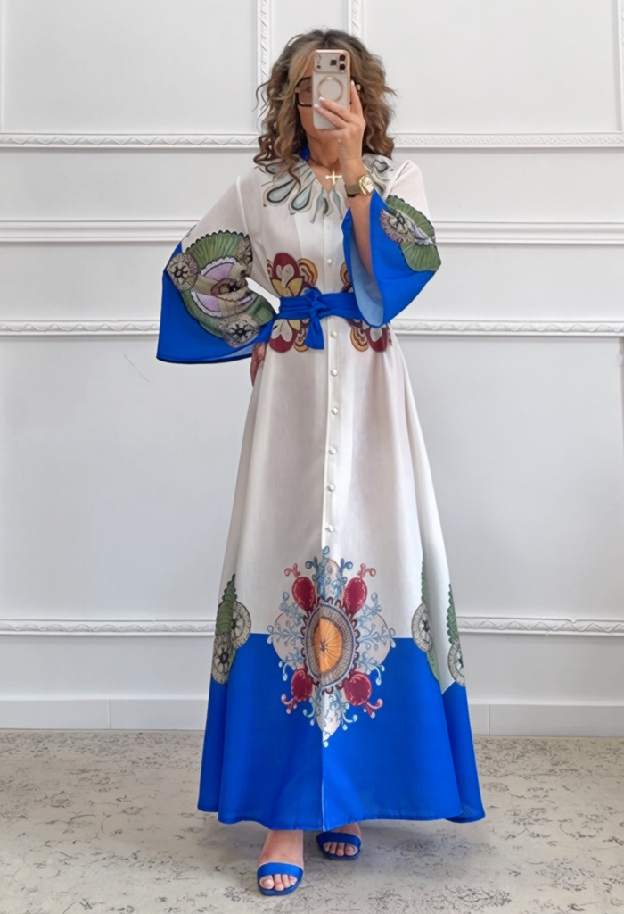 Μακρύ φόρεμα με print