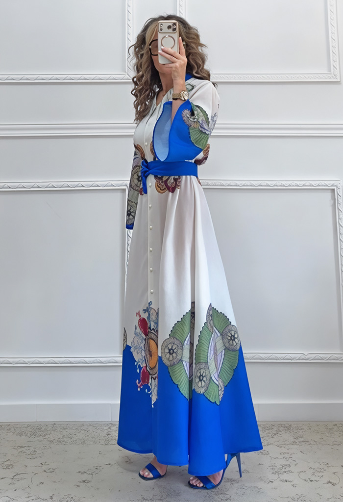Μακρύ φόρεμα με print