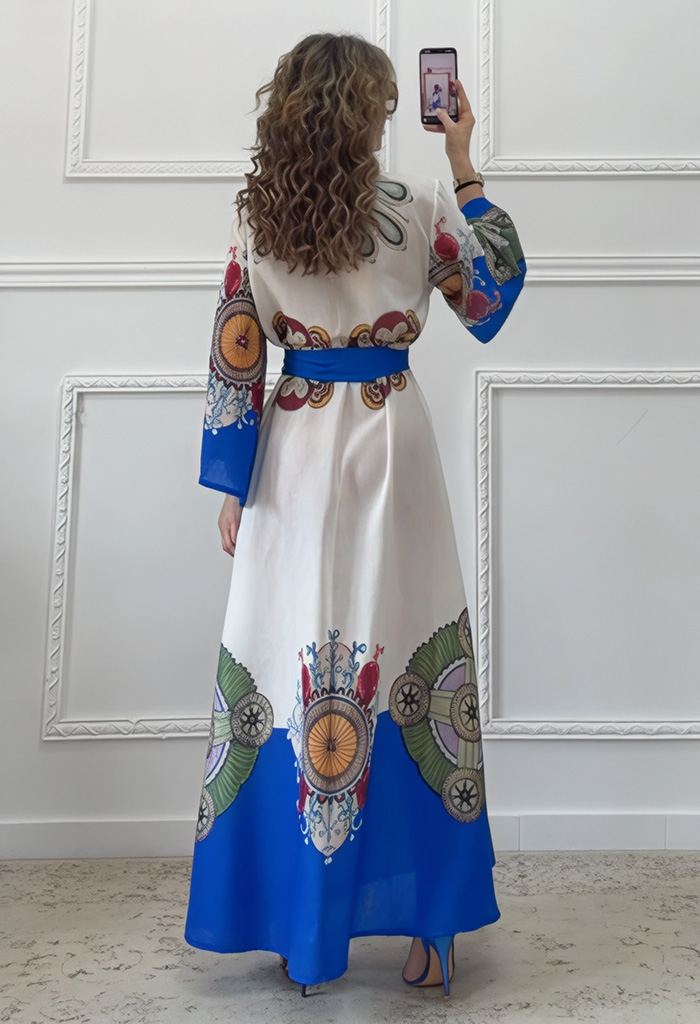 Μακρύ φόρεμα με print