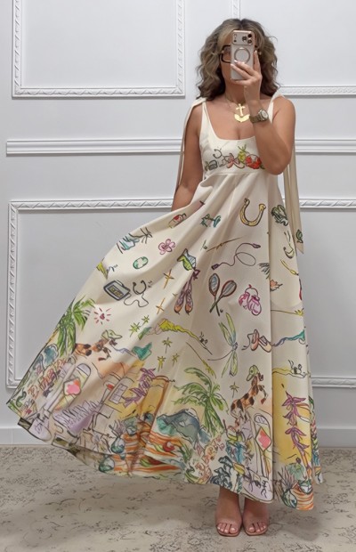 Λινό φόρεμα CAPRI