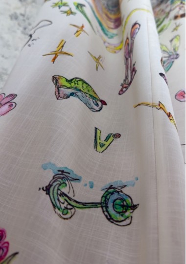 Λινό φόρεμα με τιράντες