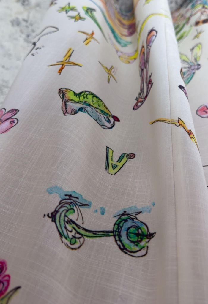 Λινό φόρεμα με τιράντες