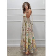 Λινό φόρεμα με τιράντες