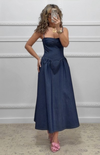 Denim φόρεμα μπλε