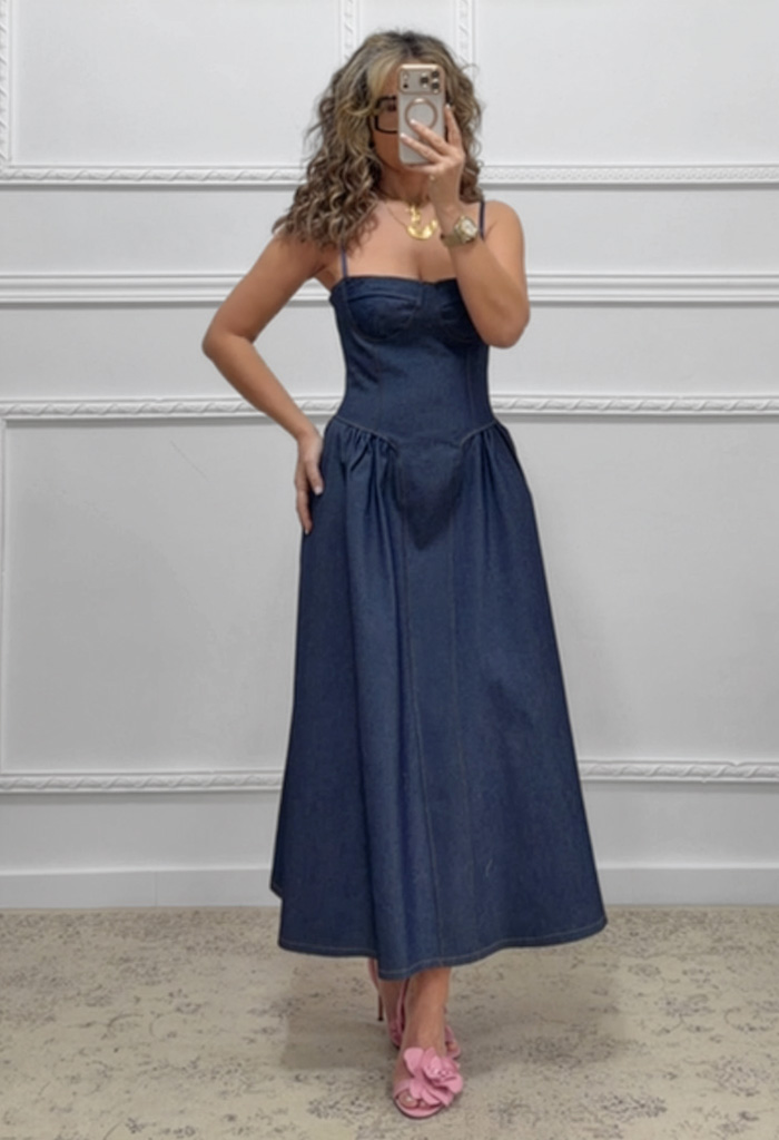 Denim φόρεμα μπλε