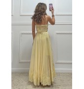 Μακρύ φόρεμα κίτρινο