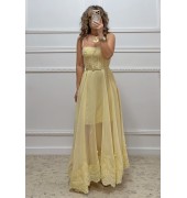 Μακρύ φόρεμα κίτρινο