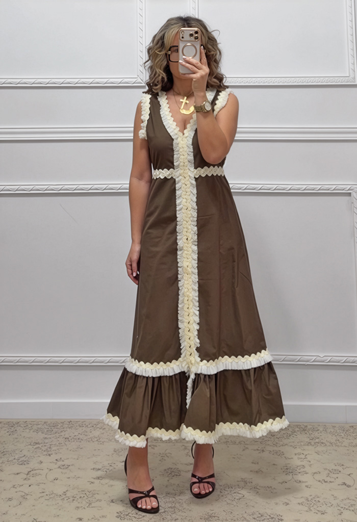 Φόρεμα καφέ