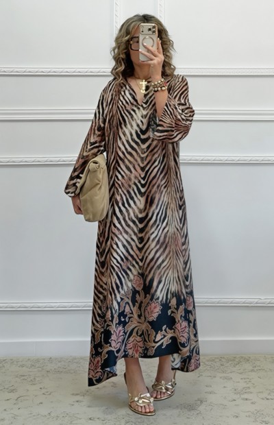 Καφτάνι με zebra print