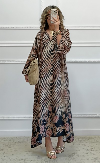 Καφτάνι με zebra print
