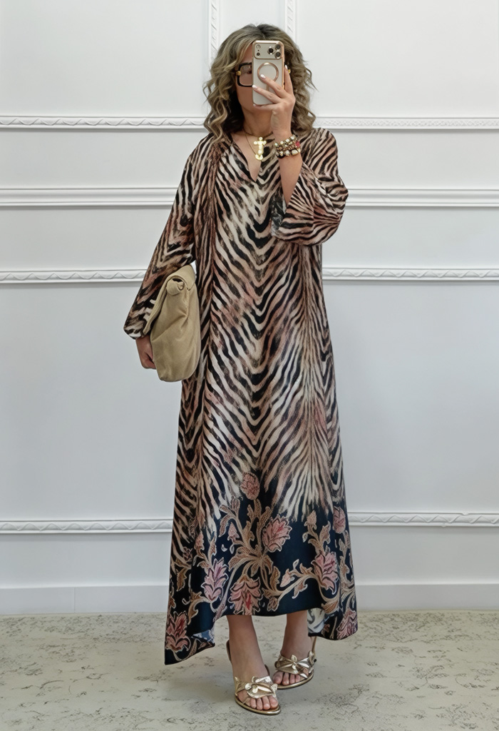 Καφτάνι με zebra print Καφτάνι με zebra print