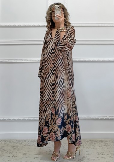 Καφτάνι με zebra print