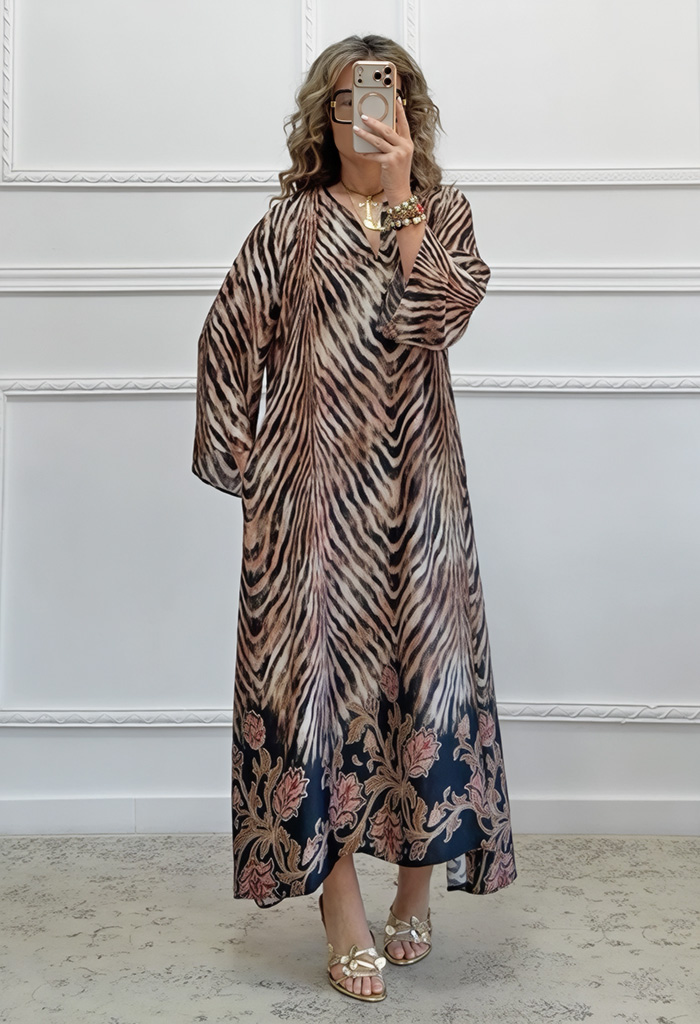 Καφτάνι με zebra print Καφτάνι με zebra print