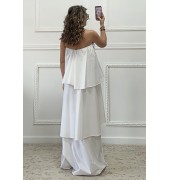 Στράπλες φόρεμα λευκό Στράπλες φόρεμα λευκό