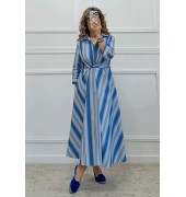 Ριγέ φόρεμα ποπλίνα Ριγέ φόρεμα ποπλίνα