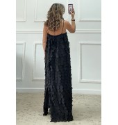 Μακρύ φόρεμα με 3D πουά Μακρύ φόρεμα με 3D πουά