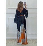 Μακρύ εμπριμέ φόρεμα Μακρύ εμπριμέ φόρεμα
