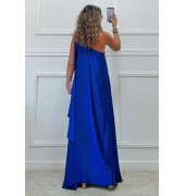 Φόρεμα με έναν ώμο μπλε