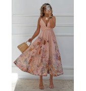 Floral φόρεμα με πιέτες Floral φόρεμα με πιέτες