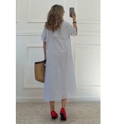Σεμιζιέ ριγέ φόρεμα Σεμιζιέ ριγέ φόρεμα