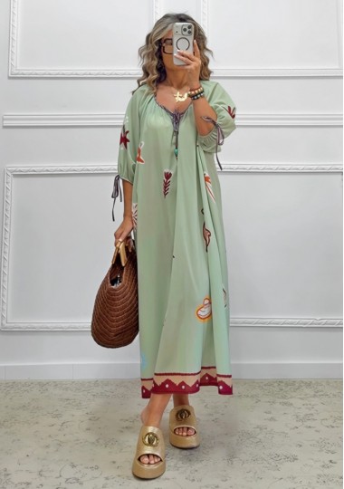 Boho μακρύ καφτάνι