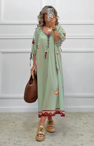 Boho μακρύ καφτάνι