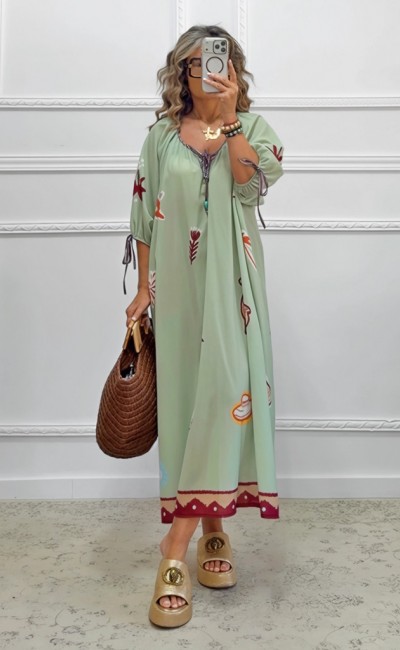 Boho μακρύ καφτάνι
