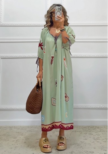 Boho μακρύ καφτάνι