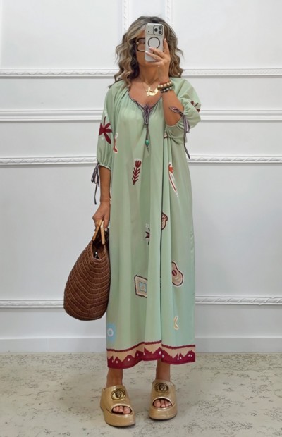 Boho μακρύ καφτάνι