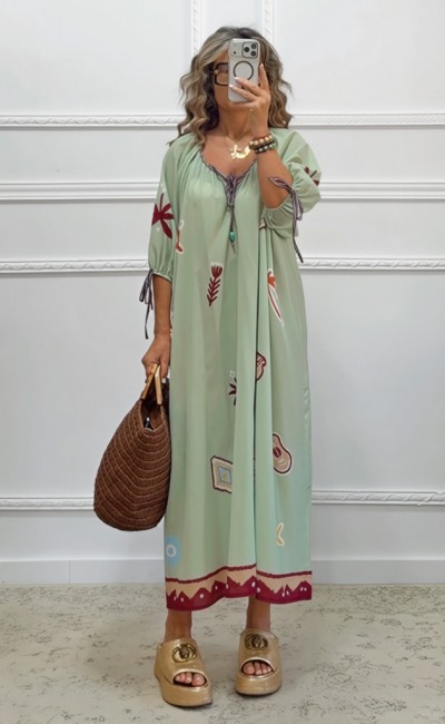 Boho μακρύ καφτάνι