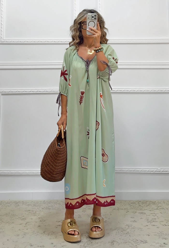 Boho μακρύ καφτάνι