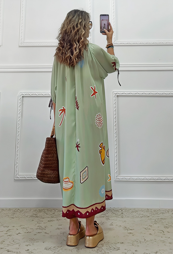 Boho μακρύ καφτάνι
