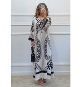 Μακρύ καφτάνι με print