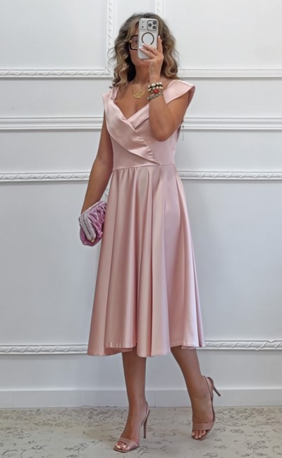 Midi φόρεμα nude Midi φόρεμα nude