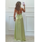 Ντραπέ λάιμ φόρεμα