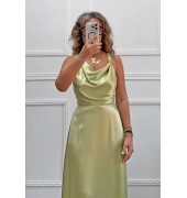 Ντραπέ λάιμ φόρεμα
