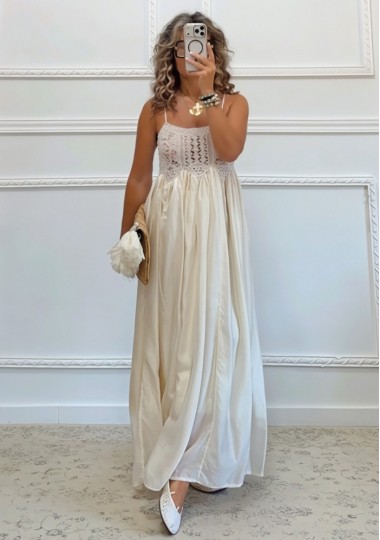 Boho μακρύ φόρεμα