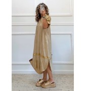 Φόρεμα μπεζ πετροπλυμένο Φόρεμα μπεζ πετροπλυμένο