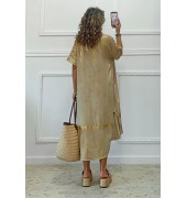 Φόρεμα μπεζ πετροπλυμένο Φόρεμα μπεζ πετροπλυμένο